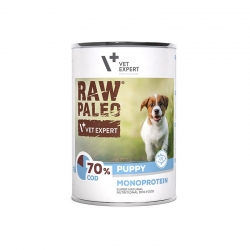 RAW PALEO PUPPY COD 400g - mokra karma dla szczeniąt monoproteina z dorszem